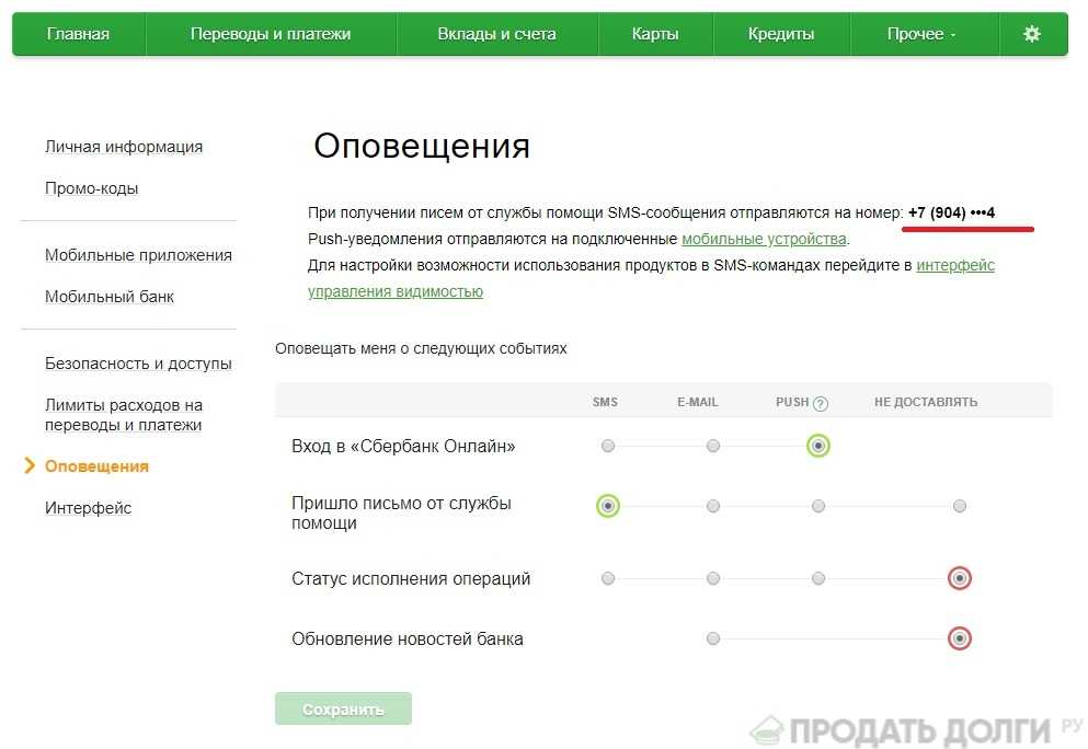 Как отключить смс-оповещения сбербанка за 60 рублей?