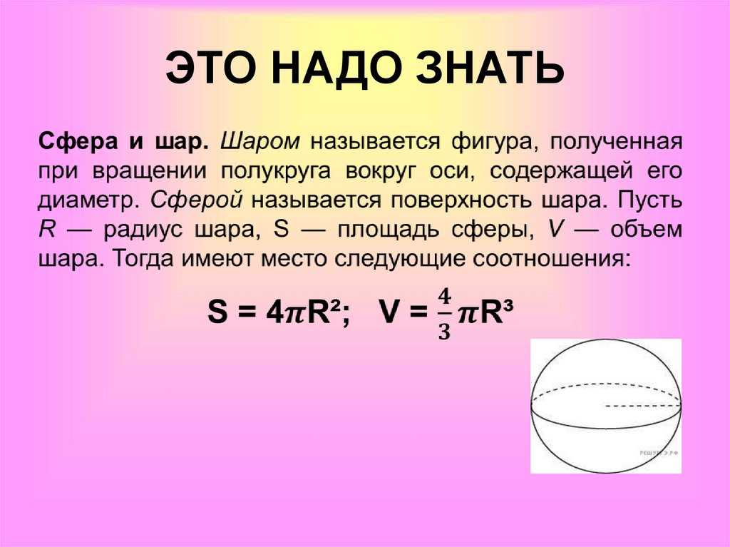 Онлайн калькулятор объема шара. как узнать объем шара