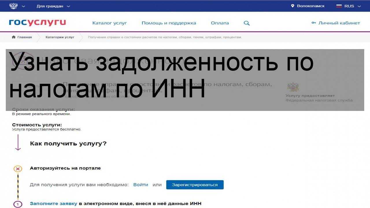 Как проверить долги и налоги по инн?