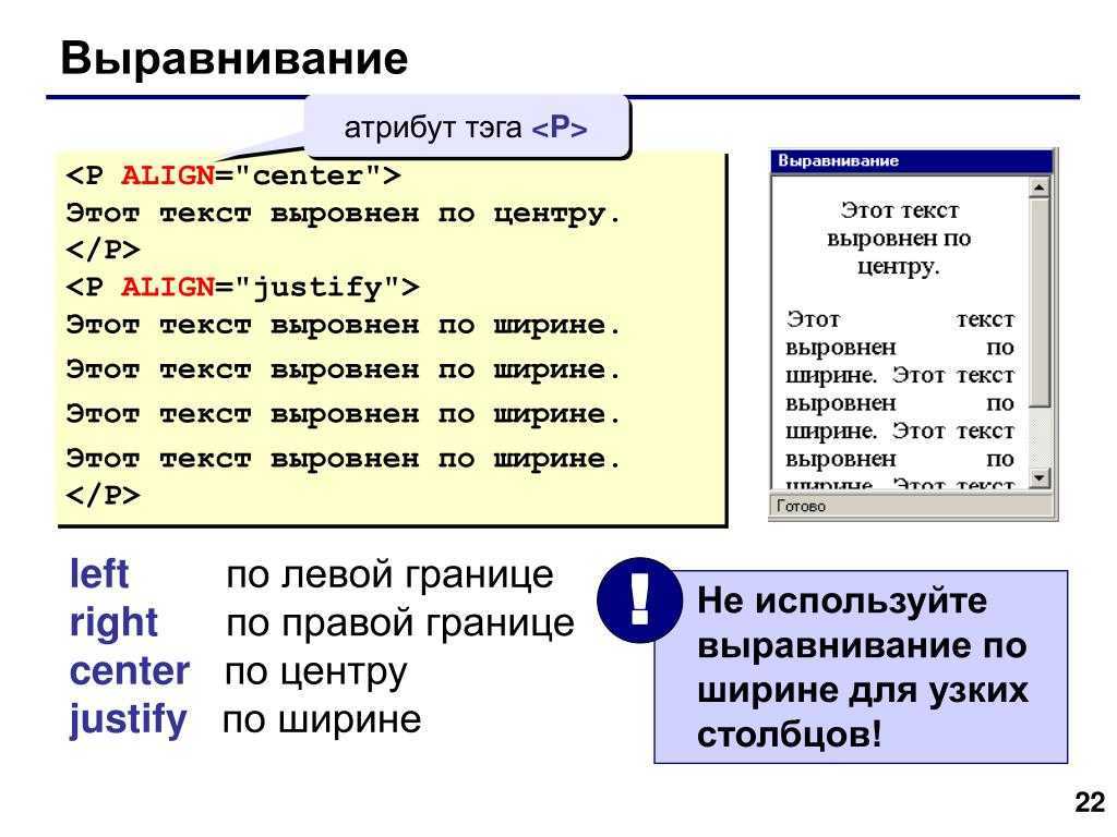 Как выровнять текст и картинку вровень html