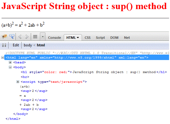 Html:  tag