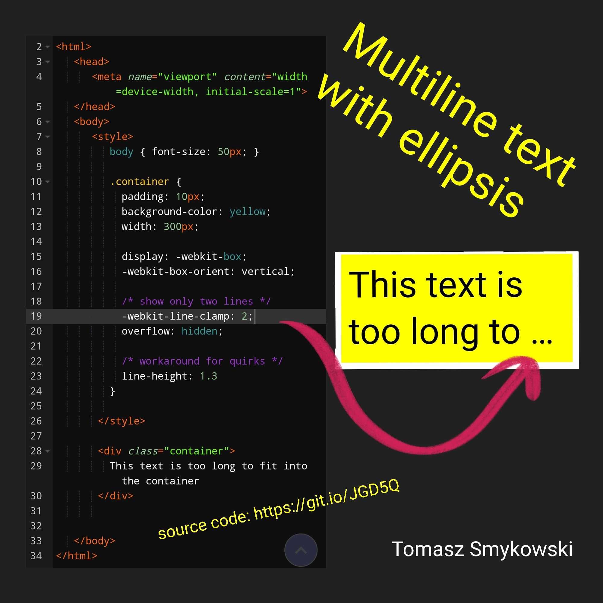 Css: обрезка текста с многоточием и без - блог - tune it