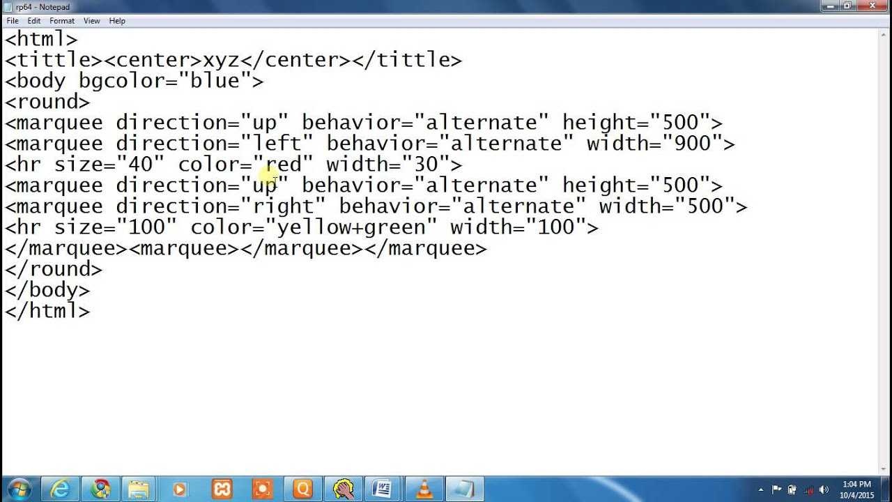 Html marquee tag