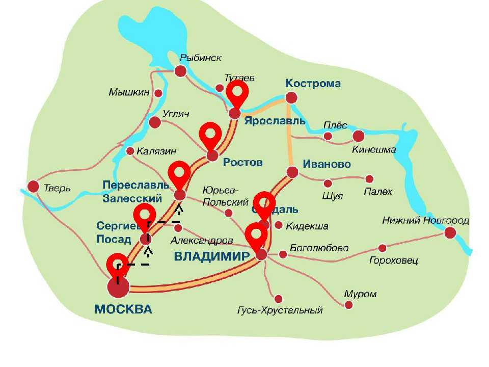 Какие города россии входят в золотое кольцо: список и маршрут