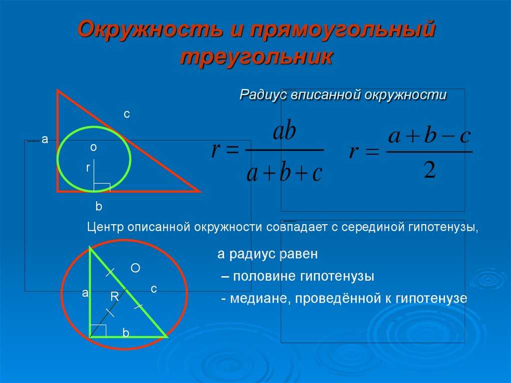 Вычисление радиуса окружности, описанной около треугольника