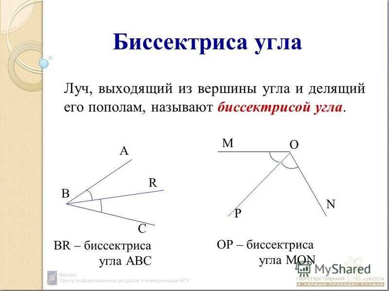 Биссектриса определение кратко