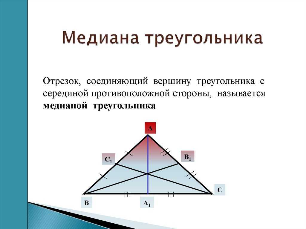 Треугольник составленный из медиан