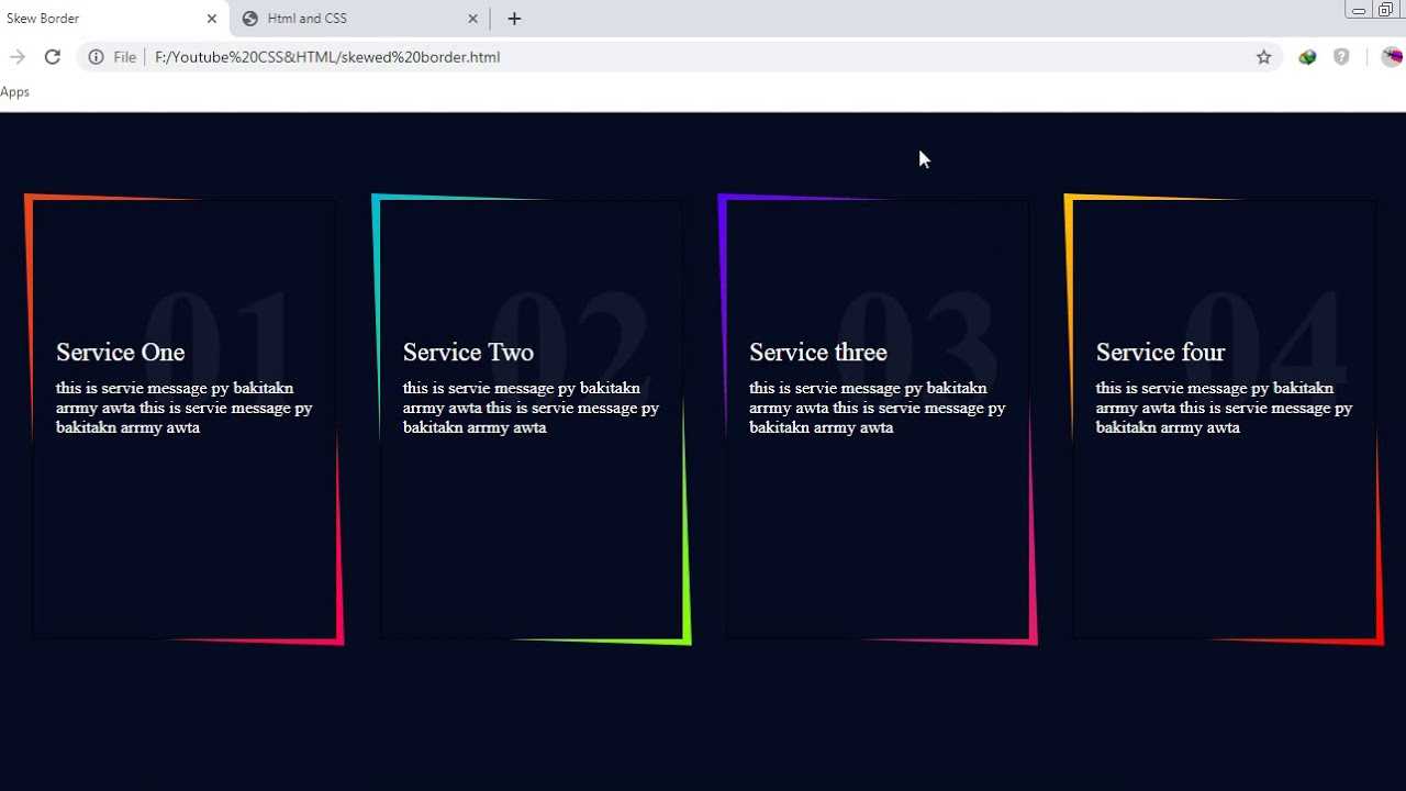 How to create and style borders in css