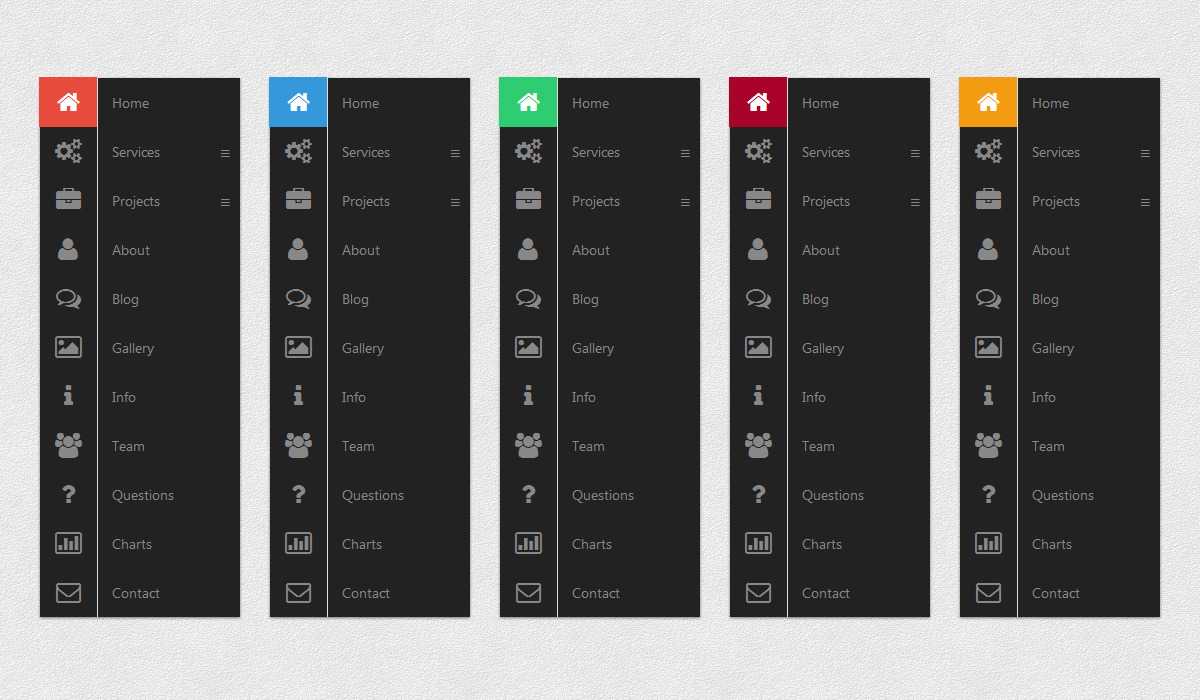Горизонтальное меню для сайта на html+css