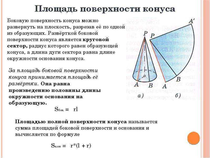 Как найти радиус конуса по теореме пифагора