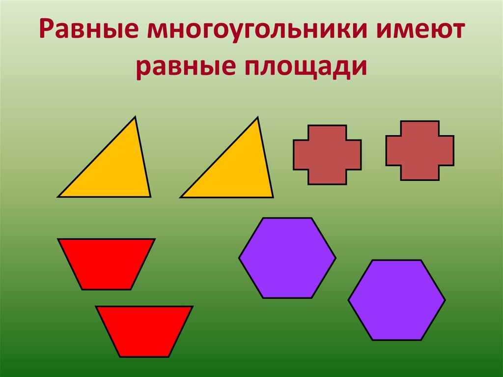 Площадь многоугольника через радиус вписанной окружности