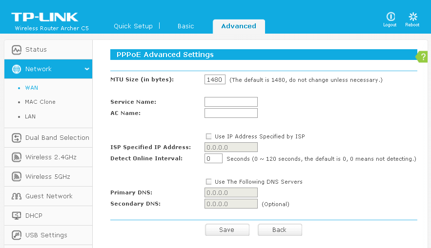 Как настроить роутер tp-link archer c6 для домашней сети