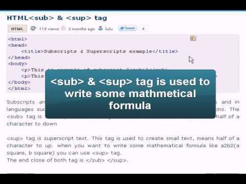 Что такое тег sup и как его использовать в html