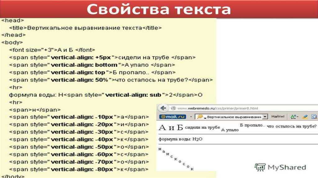 Css выранивание