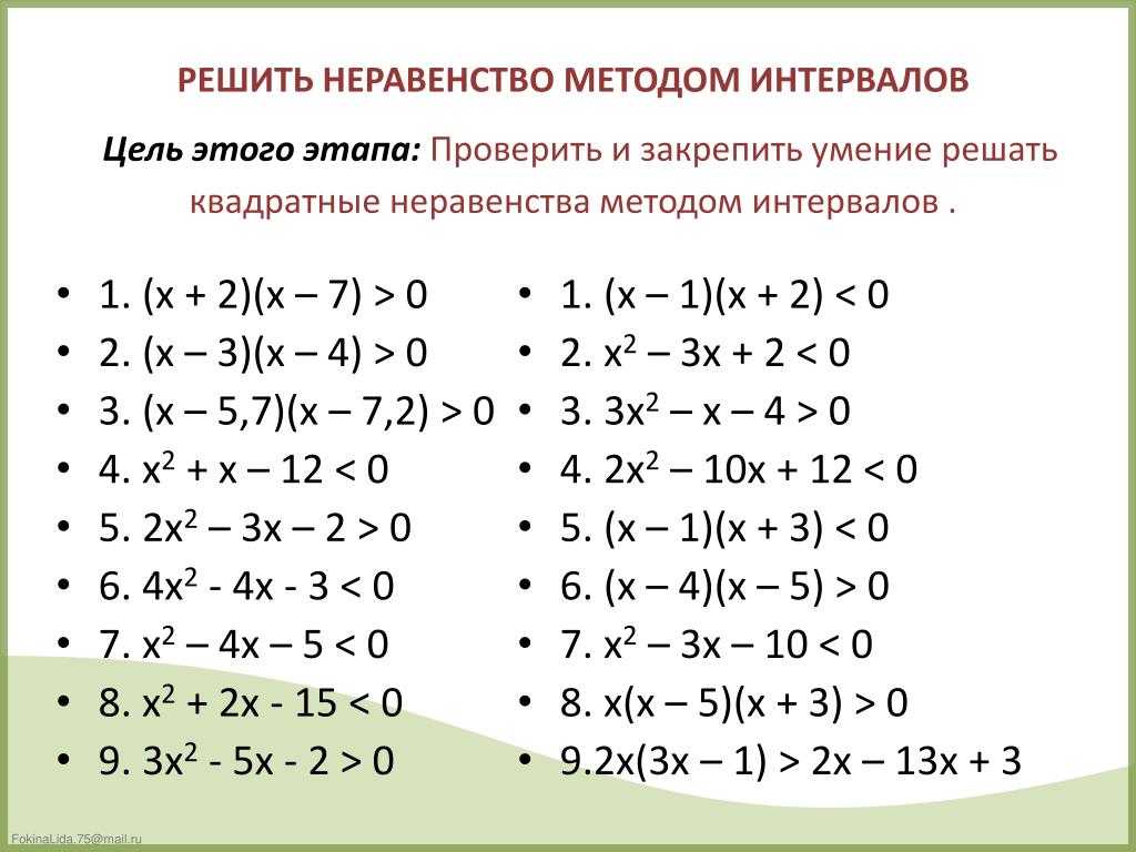 § как решать квадратные неравенства. метод интервалов