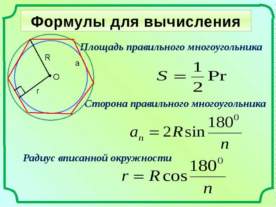 Опорный конспект 4. правильные многоугольники - учительpro