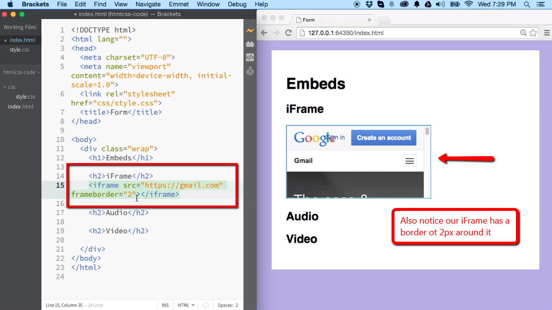 Html. плавающие фреймы