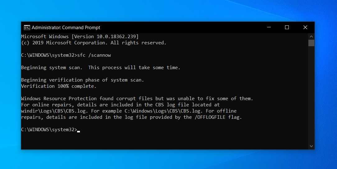 Windir\logs\cbs\cbs.log файл поврежден: как исправить?