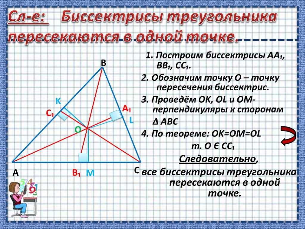 Биссектриса треугольника: ее свойства и формула, как обозначается и какова длина | tvercult.ru