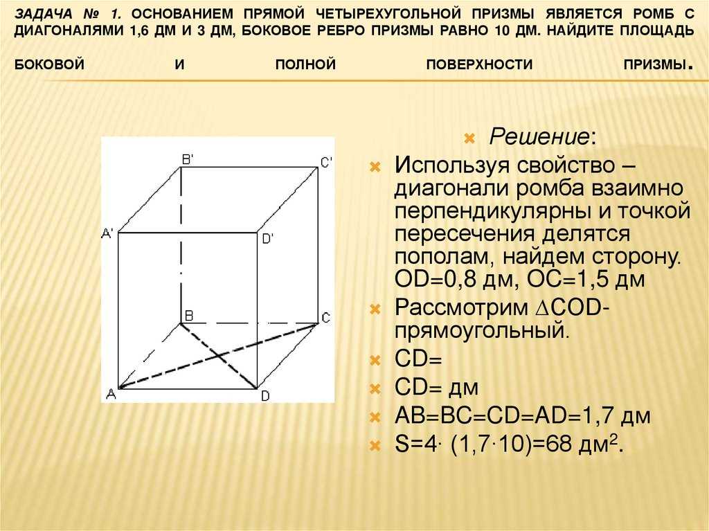 Призма⭐: что это такое, значение, как выглядит правильная, форма основания, свойства, график
