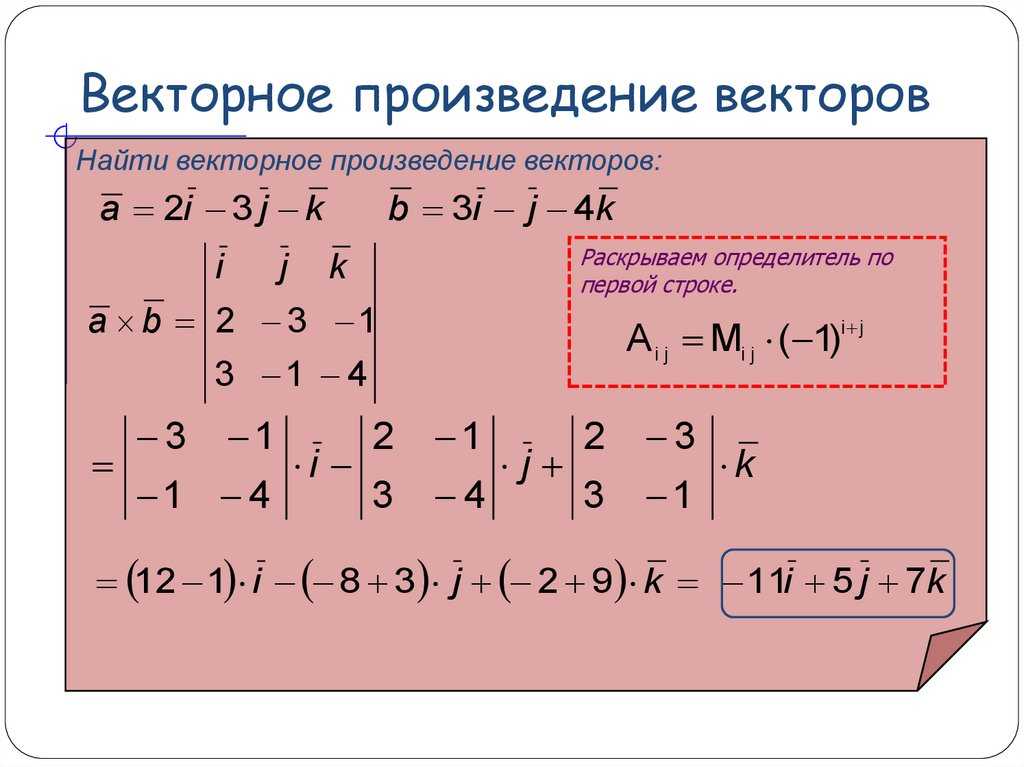 Рисунок векторного произведения