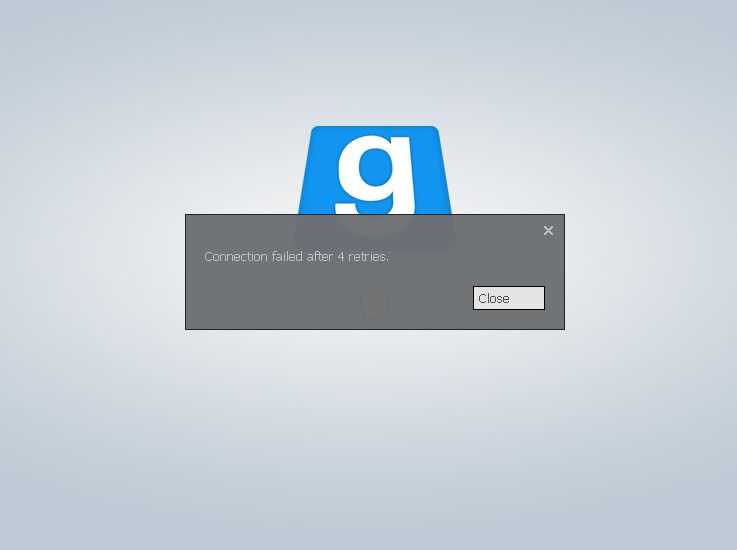 Connection failed after 4 retries tf2 – быстрое решение