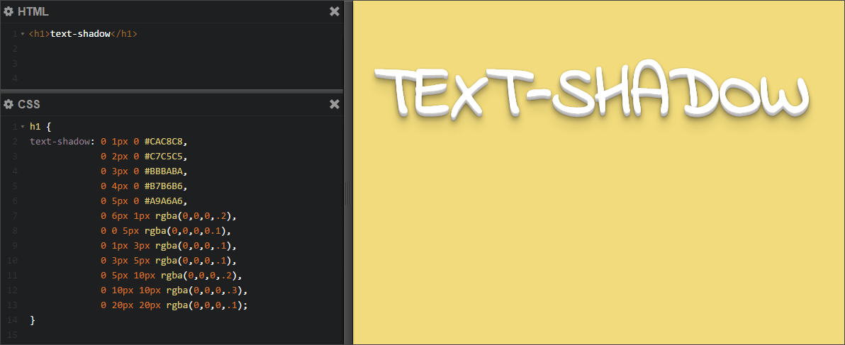 Css text shadow