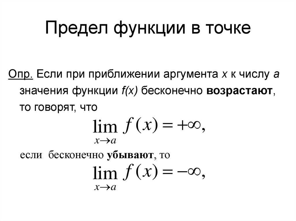 Что такое предел функции простыми словами