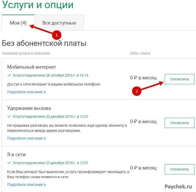 Как на мегафоне отключить платные услуги: все способы