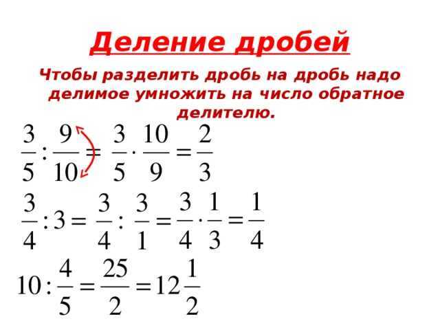 Как правильно делить обыкновенные дроби?