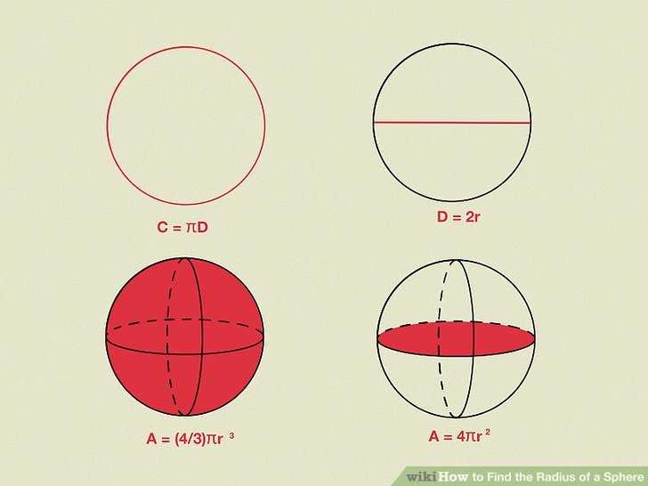 Как найти радиус шара - wikihow