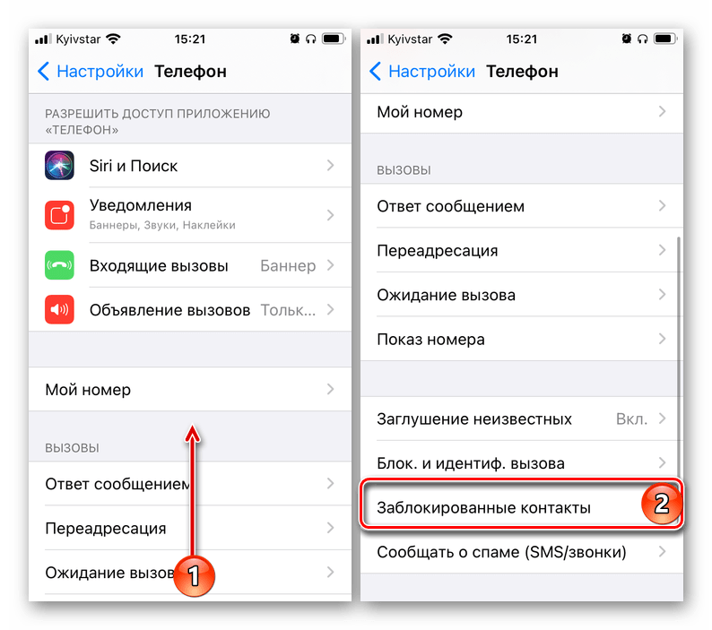 Как восстановить номер из черного списка