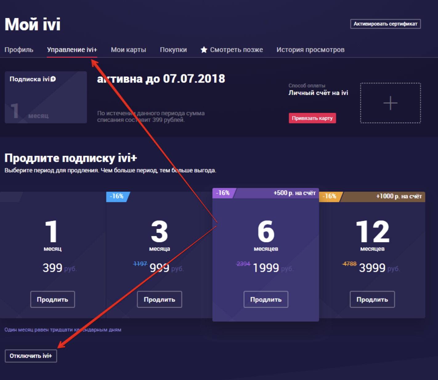 Как отключить подписку ivi на телевизоре. как отключить подписку иви на телефоне – пошаговый пример