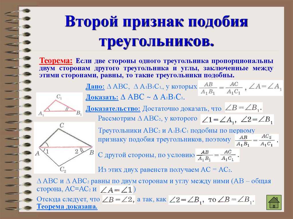 Подобные треугольники | математика