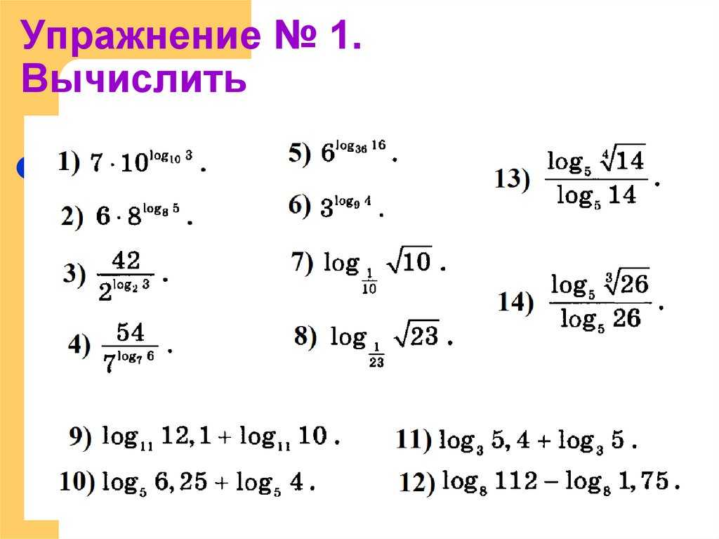 Определение логарифма и его свойства