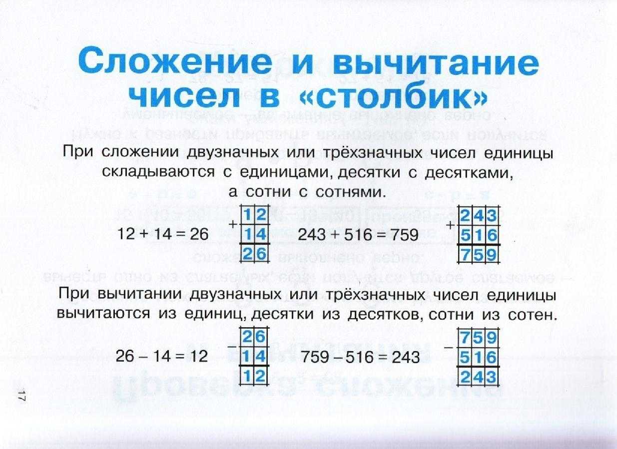 Сложение и вычитание двузначных чисел – приемы с примерами