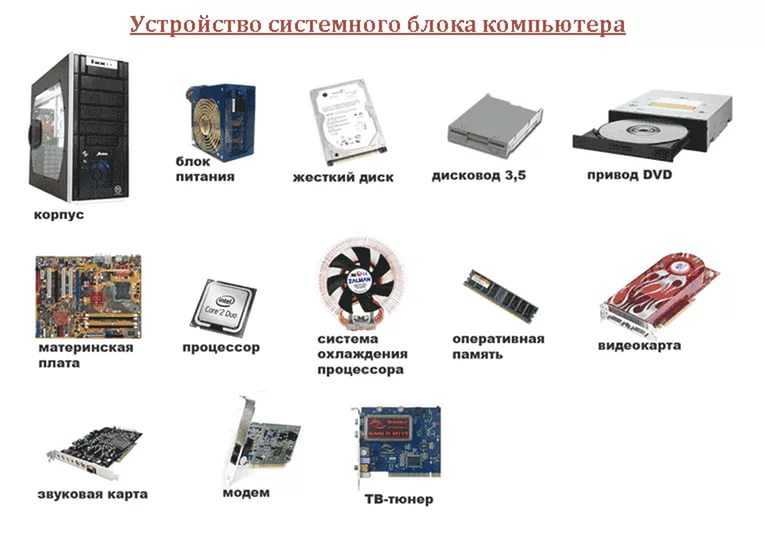 Устройство компьютера. системный блок