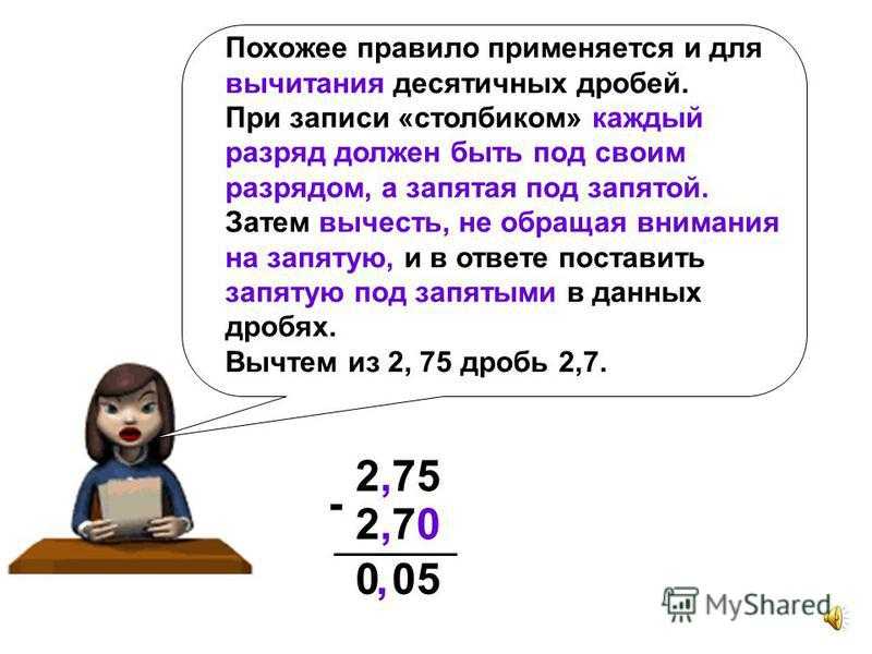 Десятичные дроби. понятие десятичной дроби
