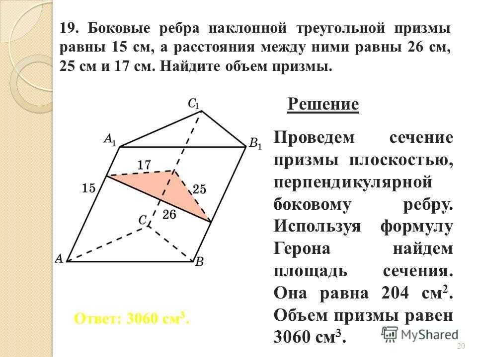 Призма⭐: что это такое, значение, как выглядит правильная, форма основания, свойства, график