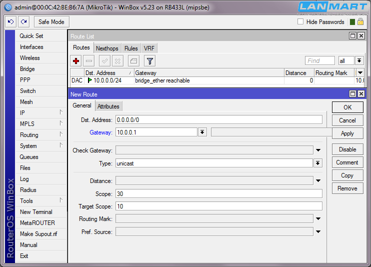 First time configuration - routeros - mikrotik documentation