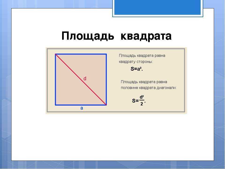 Квадрат. онлайн калькулятор