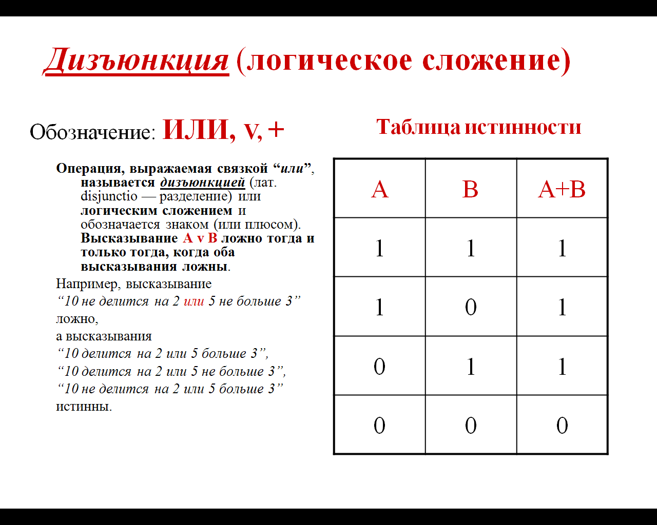 Логические  операции: что это, основные виды, порядок их выполнения