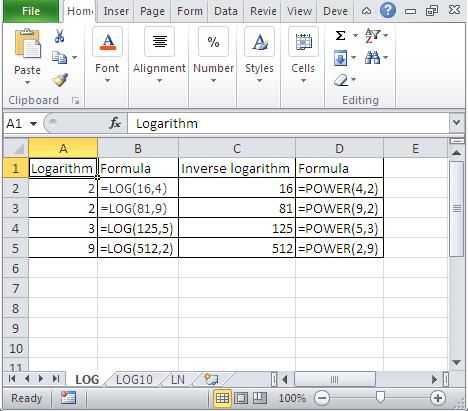 Exp функция в excel