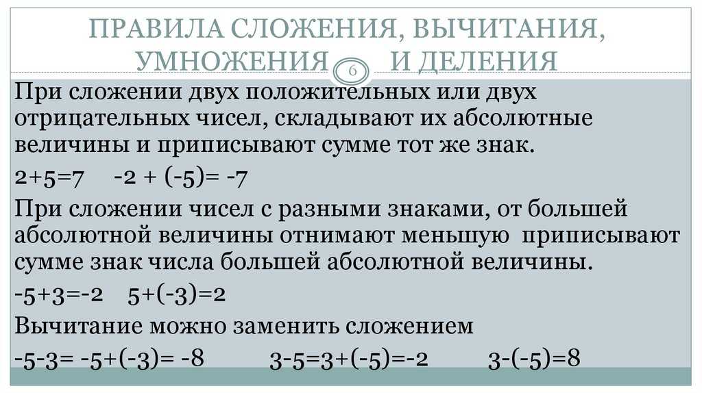 Правила сложения и умножения в одном примере