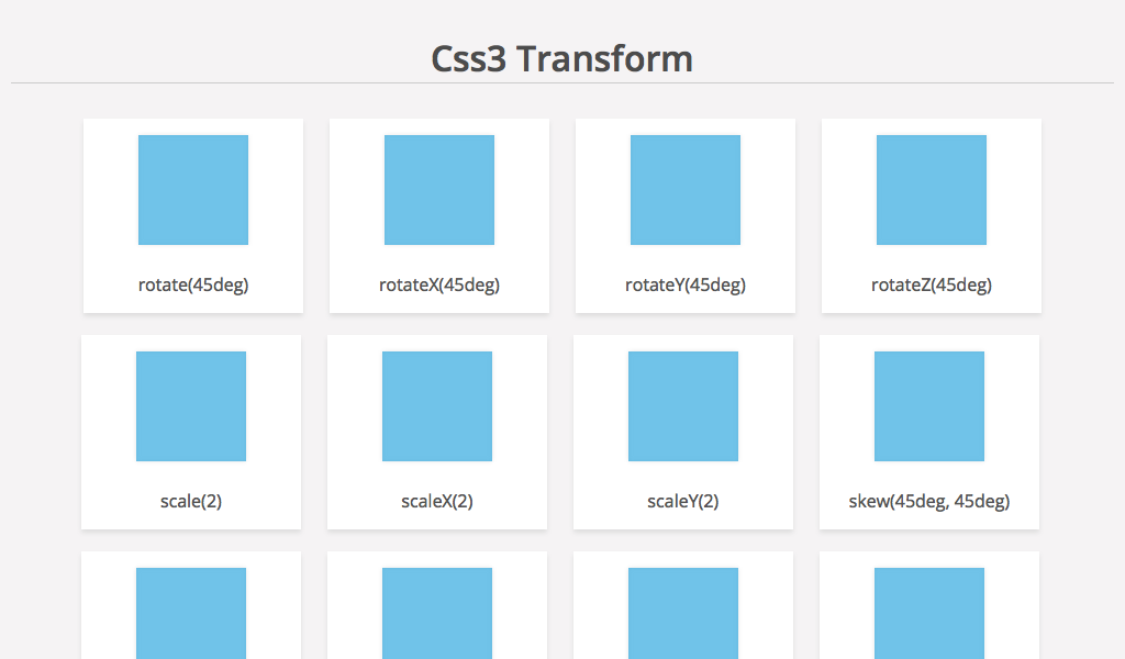 Using 2d and 3d transforms
