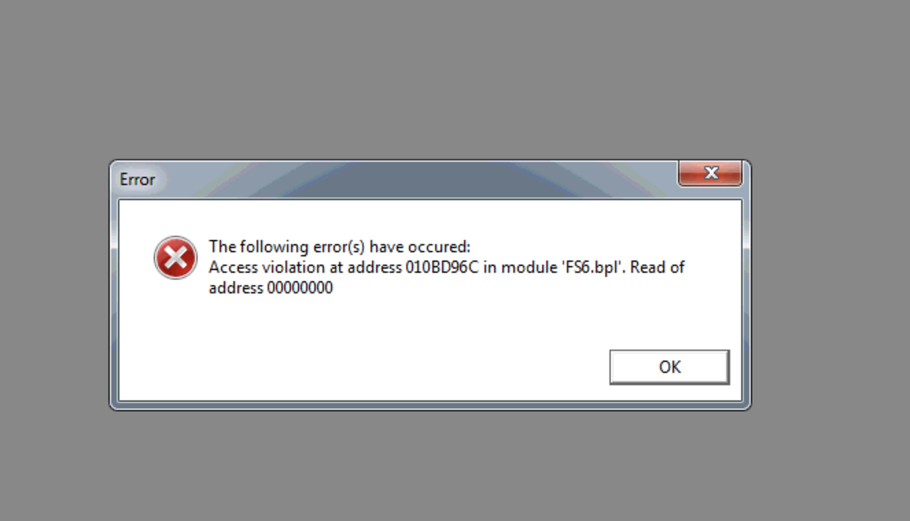 Как исправить internal error 0x06 system error